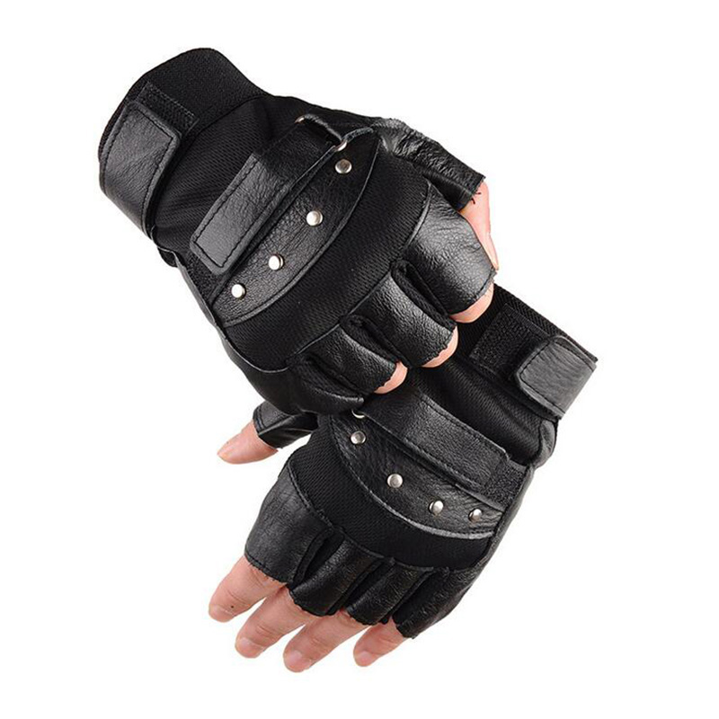 Men's Half Finger Leather Fitn - Leather Driving Glove review and price
