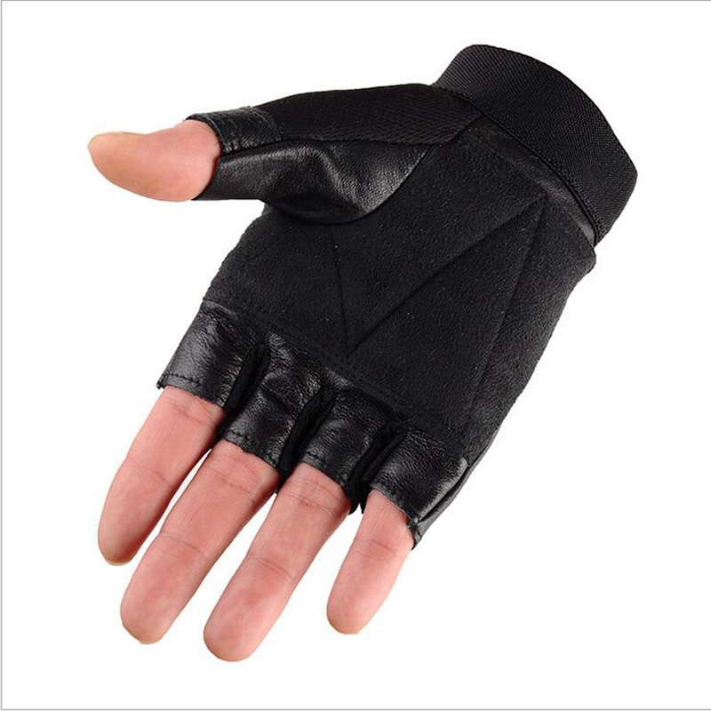Men's Half Finger Leather Fitn - Leather Driving Glove review and price